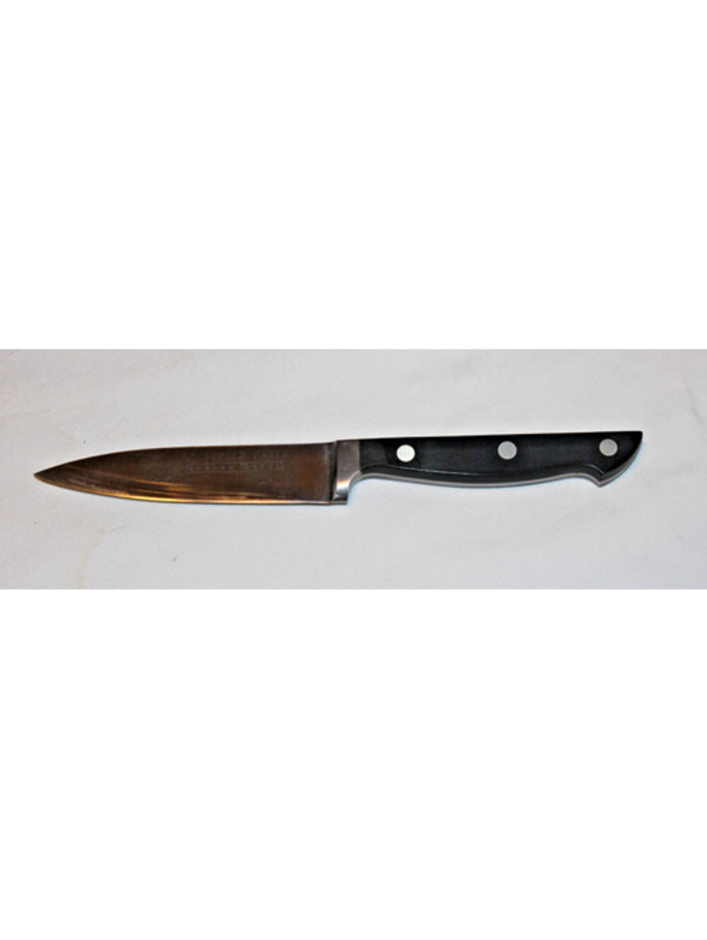Cook's Essentials 4" Forged Paring Knife German Steel Black Handle